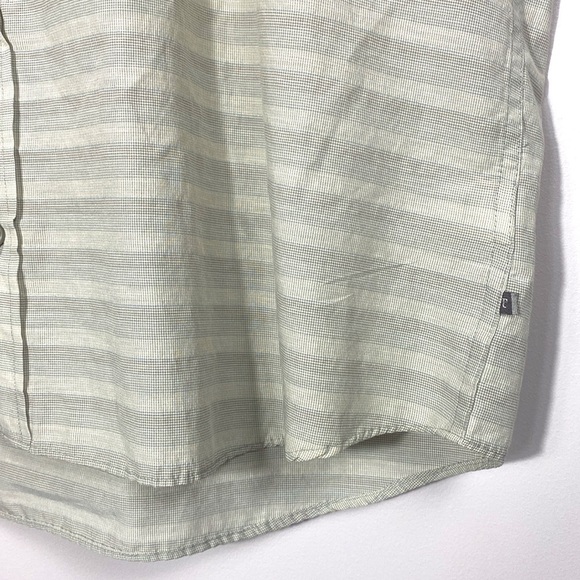 Toad & Co Men's Wonderer Shirt Sleeve Striped Gray Shirt size XXL - Picture 7 of 9